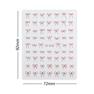 Bowknot 3D Nail Sticker JO-2530 Clearance No Brand 