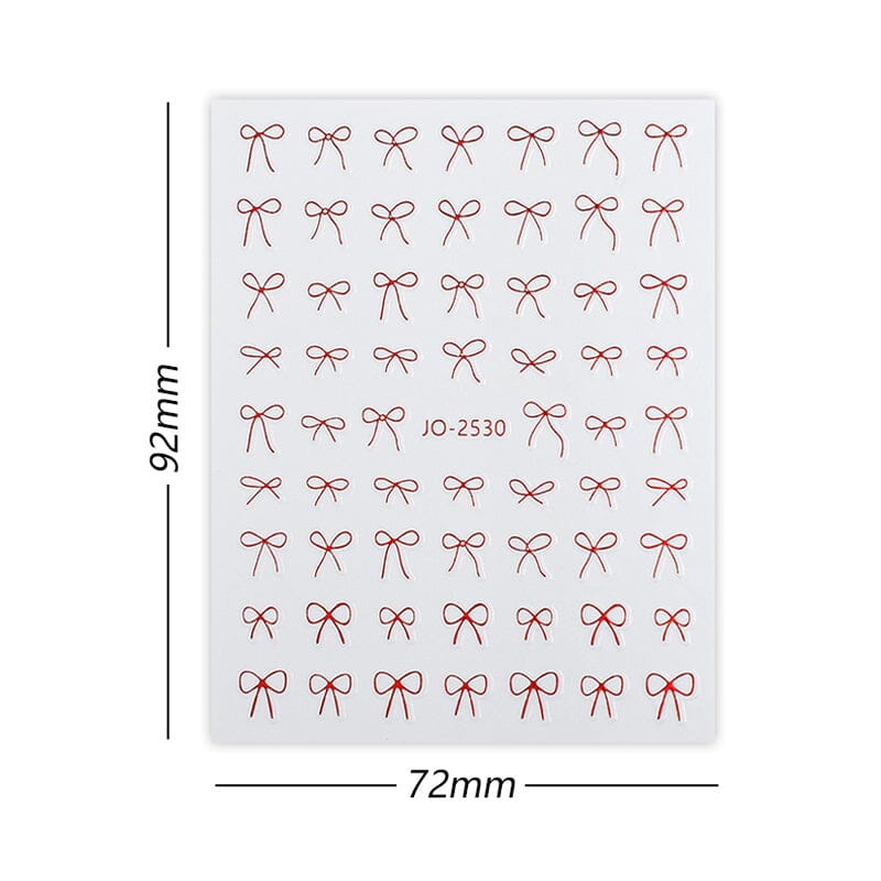 Bowknot 3D Nail Sticker JO-2530 Clearance No Brand 