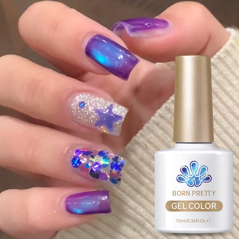 Blue Colored Cat Magnetic Gel Polish MY297 Blueberry 10ml Gel Nail Polish BORN PRETTY 