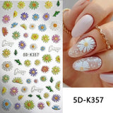 Ocean Flowers 5D Nail Stickers 5D-K355-K359 Clearance No Brand 5D-K357 
