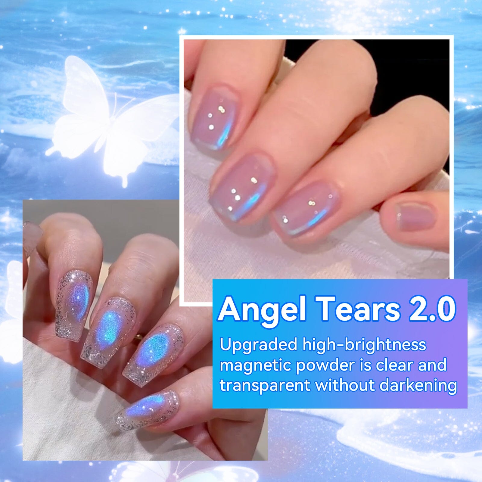 Aurora Cat Magnetic Gel Polish MY304 Blue Tears 15ml Gel Nail Polish BORN PRETTY 