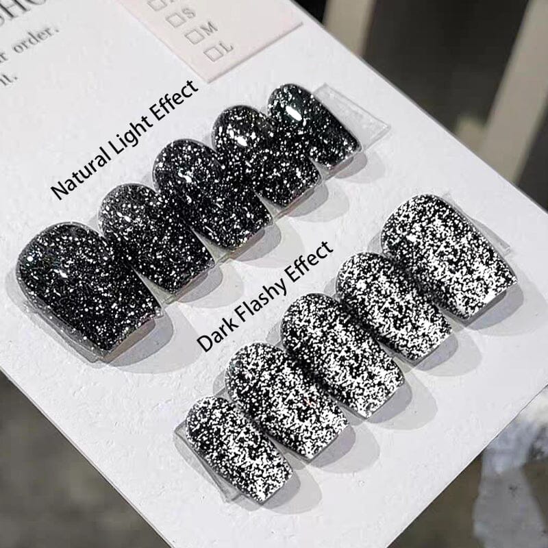 Black Glitter Reflective Gel Polish 15ml Gel Nail Polish UR SUGAR 