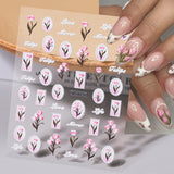 Flowers Letters 5D Embossed Nail Stickers 5D-0011-0374 Clearance No Brand 5D-0029 