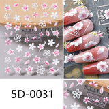 Flowers Letters 5D Embossed Nail Stickers 5D-0011-0374 Clearance No Brand 5D-0031 