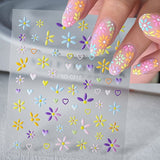 Flowers Letters 5D Embossed Nail Stickers 5D-0011-0374 Clearance No Brand 5D-0210 