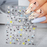 Flowers Letters 5D Embossed Nail Stickers 5D-0011-0374 Clearance No Brand 5D-0213 