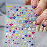 Flowers Letters 5D Embossed Nail Stickers 5D-0011-0374 Clearance No Brand 5D-0214 