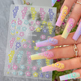 Flowers Letters 5D Embossed Nail Stickers 5D-0011-0374 Clearance No Brand 5D-0288 