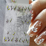 Flowers Letters 5D Embossed Nail Stickers 5D-0011-0374 Clearance No Brand 5D-0289 