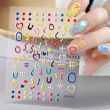 Flowers Letters 5D Embossed Nail Stickers 5D-0011-0374 Clearance No Brand 5D-0013 