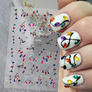 Flowers Letters 5D Embossed Nail Stickers 5D-0011-0374 Clearance No Brand 5D-0290 