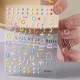 Flowers Letters 5D Embossed Nail Stickers 5D-0011-0374 Clearance No Brand 5D-0014 