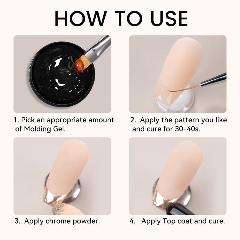 Chrome Molding Nail Gel 7ml Gel Nail Polish LILYCUTE 