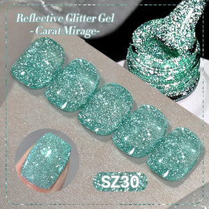 Reflective Glitter Gel Polish SZ27-SZ32 Carat Mirage 10ml Gel Nail Polish BORN PRETTY SZ30 