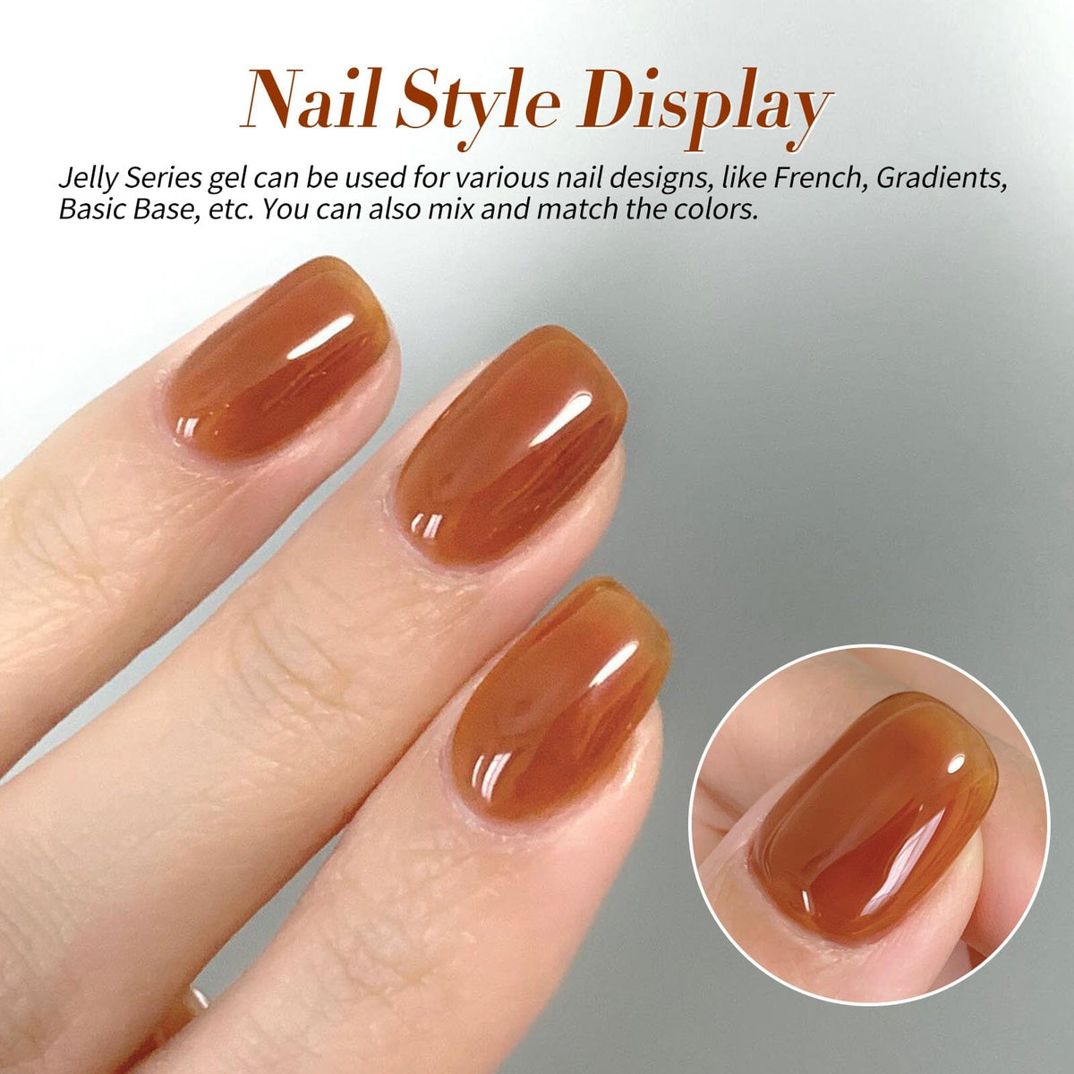 6 Colors Jelly Gel J08 Autumn Ember 7ml Gel Nail Polish BORN PRETTY 