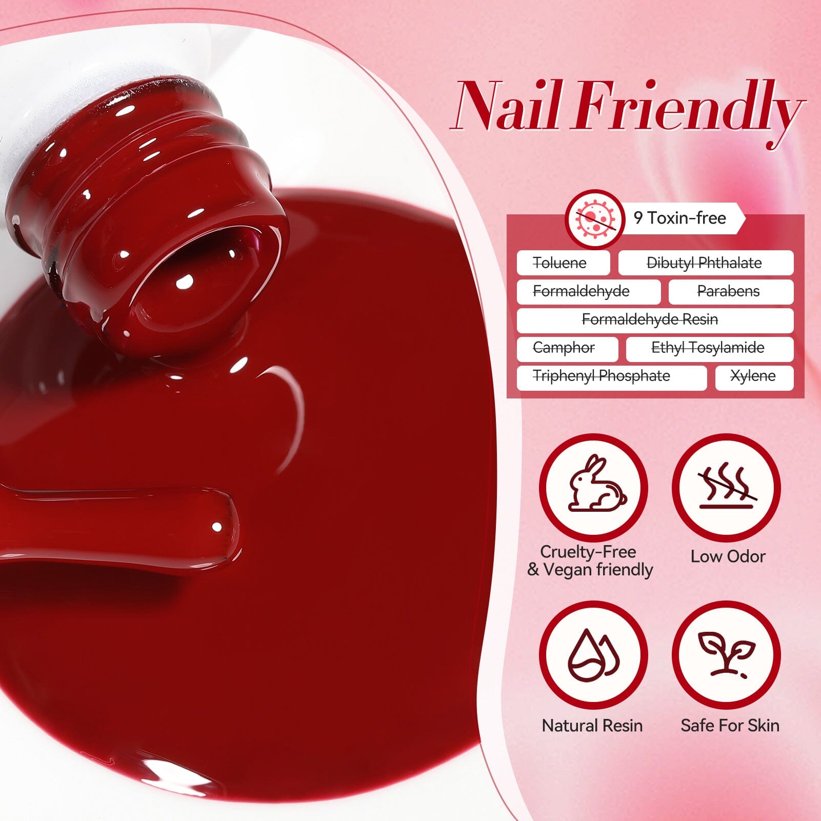6 Colors Gel Polish Set S27 Red Theory 7ml Gel Nail Polish BORN PRETTY 