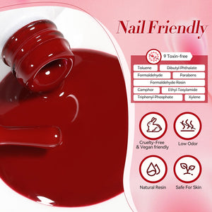 6 Colors Gel Polish Set S27 Red Theory 7ml Gel Nail Polish BORN PRETTY 
