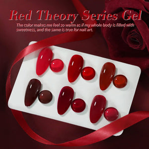 6 Colors Gel Polish Set S27 Red Theory 7ml Gel Nail Polish BORN PRETTY 
