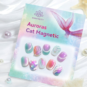 6 Colors Aurora Cat Magnetic Gel Polish Set M43 Coral Sea 7ml Gel Nail Polish BORN PRETTY 