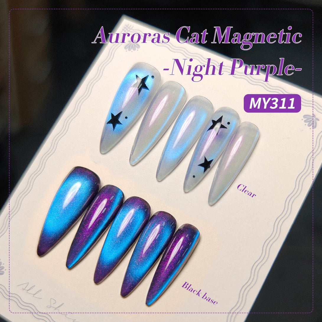 Auroras Cat Magnetic Gel Polish MY311 Night Purple 15ml Gel Nail Polish BORN PRETTY 