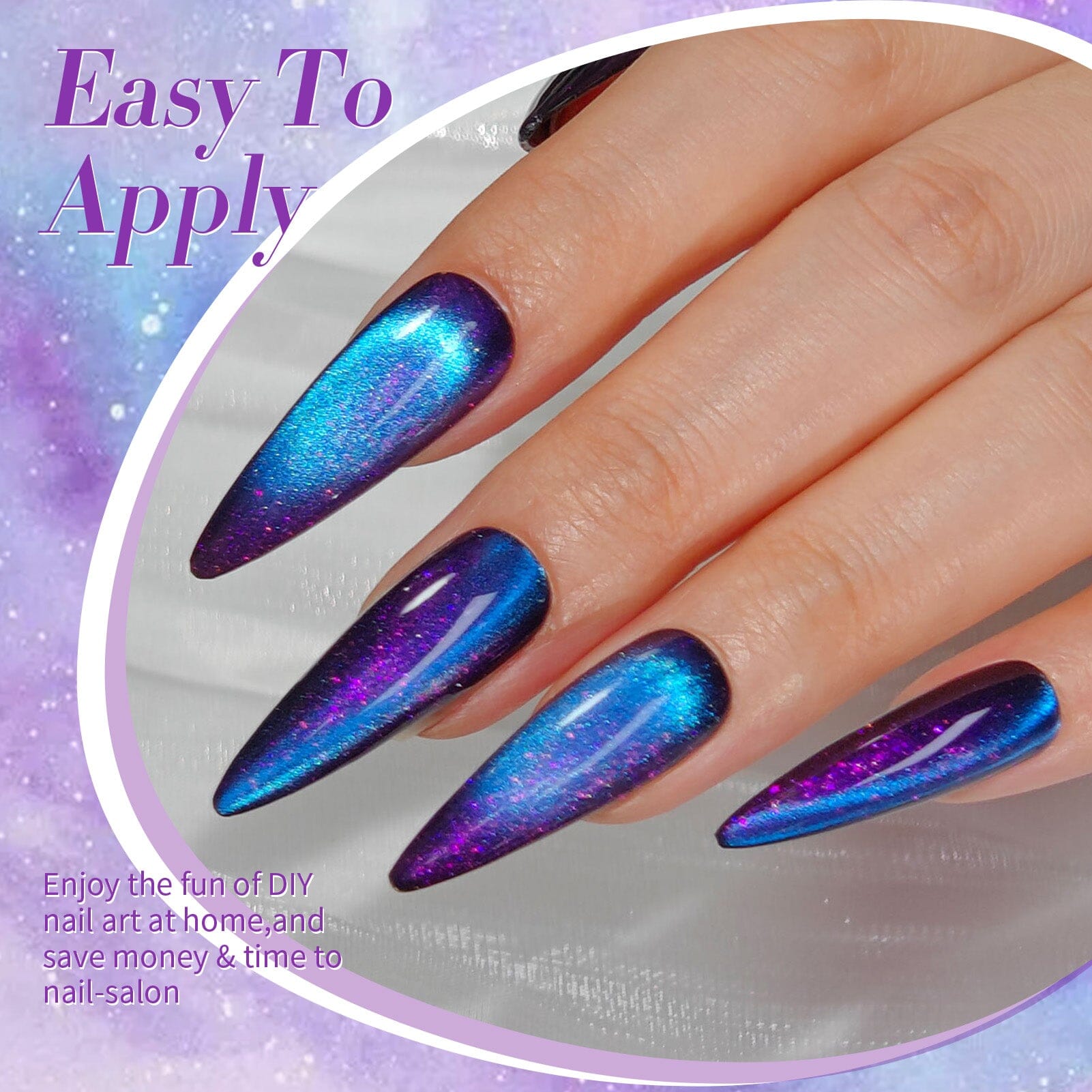 Auroras Cat Magnetic Gel Polish MY311 Night Purple 15ml Gel Nail Polish BORN PRETTY 
