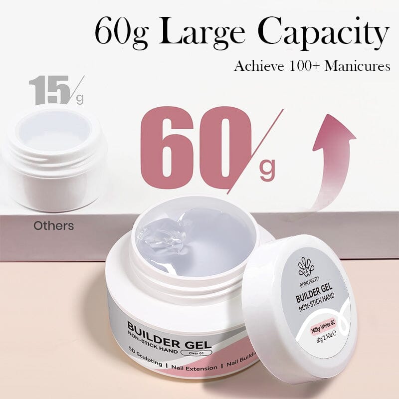 Clear Hema-Free Non Stick Hand Extension Gel 60g Extension Nail Gel BORN PRETTY 