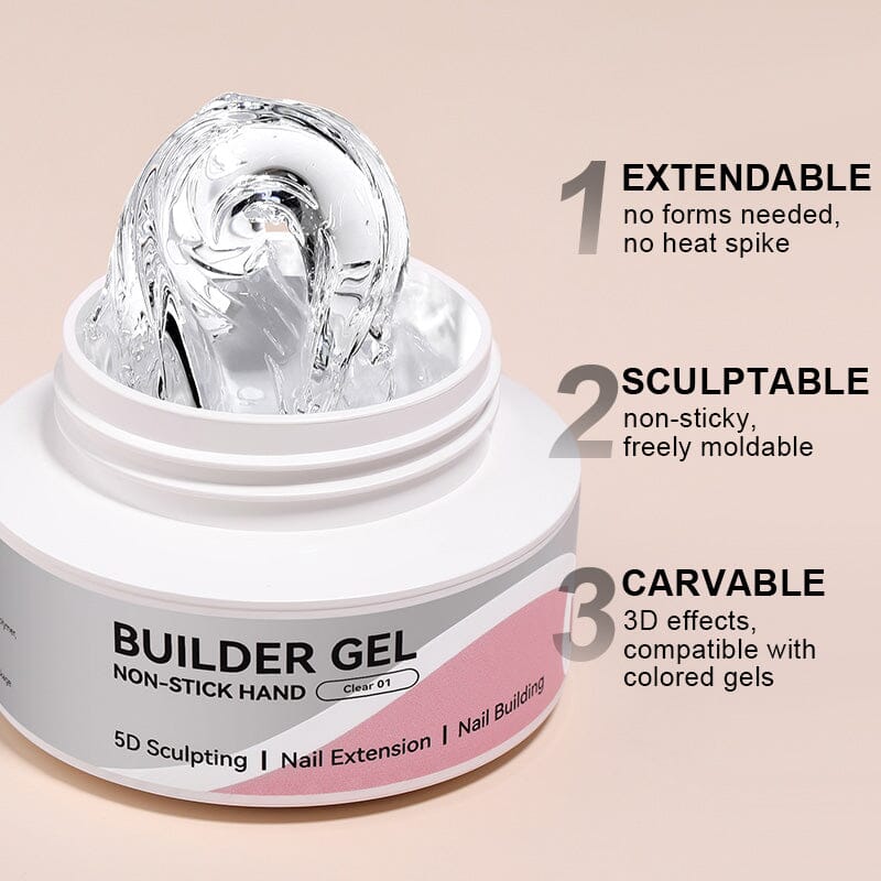 Clear Hema-Free Non Stick Hand Extension Gel 60g Extension Nail Gel BORN PRETTY 