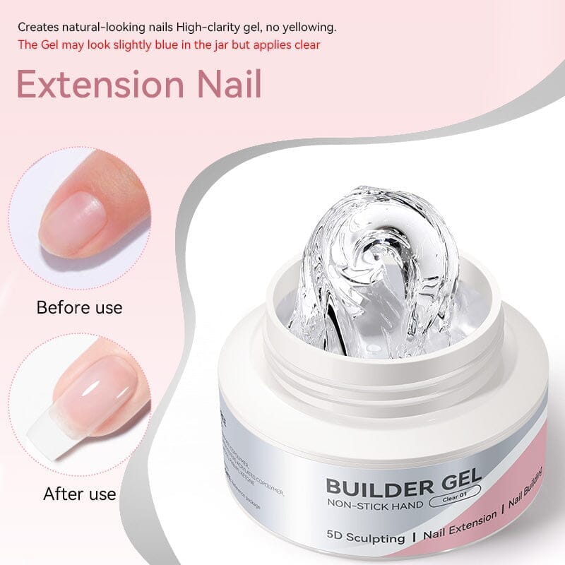 2pcs No Stick Hand Builder Gel 60g HEMA FREE Extension Nail Gel BORN PRETTY 