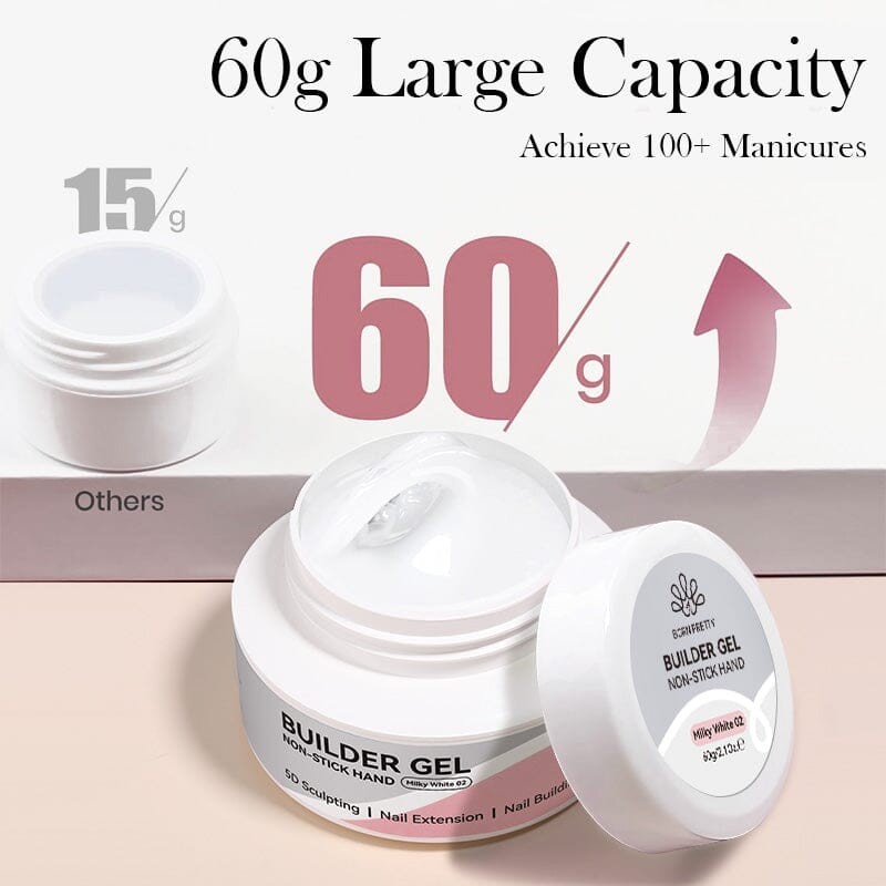 Milky White Hema-Free Non Stick Hand Extension Gel 60g Extension Nail Gel BORN PRETTY 