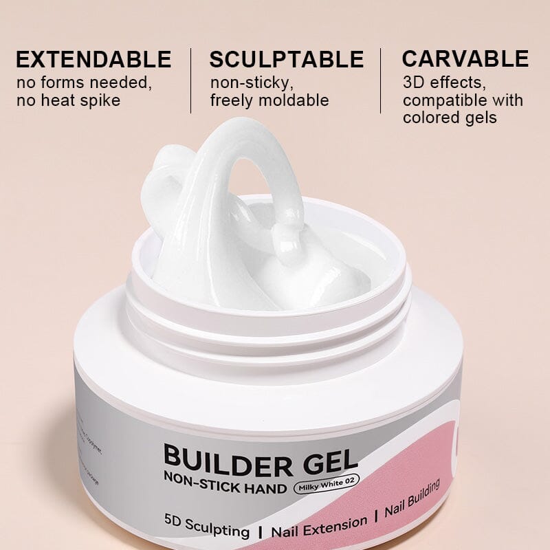Milky White Hema-Free Non Stick Hand Extension Gel 60g Extension Nail Gel BORN PRETTY 