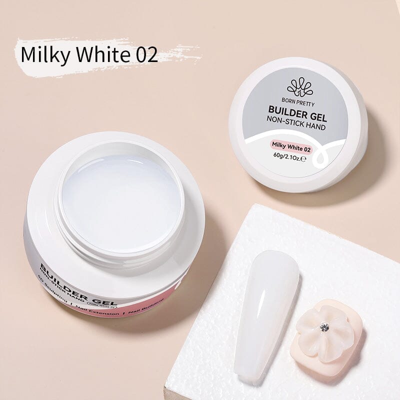 Milky White Hema-Free Non Stick Hand Extension Gel 60g Extension Nail Gel BORN PRETTY 