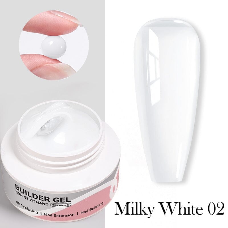 Hema-Free Non Stick Hand Extension Gel 60g Extension Nail Gel BORN PRETTY Milky White 