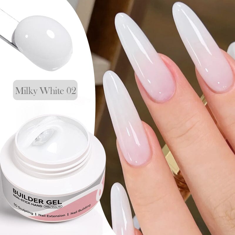 Milky White Hema-Free Non Stick Hand Extension Gel 60g Extension Nail Gel BORN PRETTY 