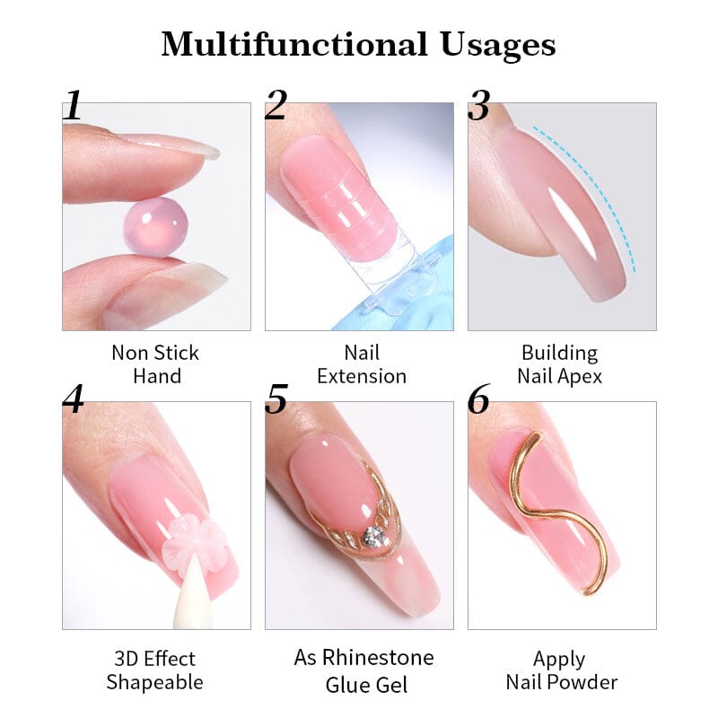 Hema-Free Non Stick Hand Extension Gel 60g Extension Nail Gel BORN PRETTY 