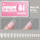420pcs Matte Soft Gel Tips Nail Tips UR SUGAR Medium Almond 