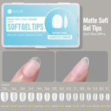 420pcs Matte Soft Gel Tips Nail Tips UR SUGAR Short Oval 