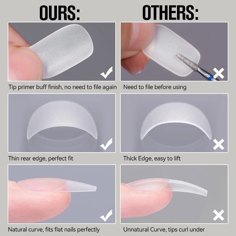 420pcs Matte Soft Gel Tips Nail Tips UR SUGAR 