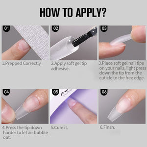 420pcs Matte Soft Gel Tips Nail Tips UR SUGAR 