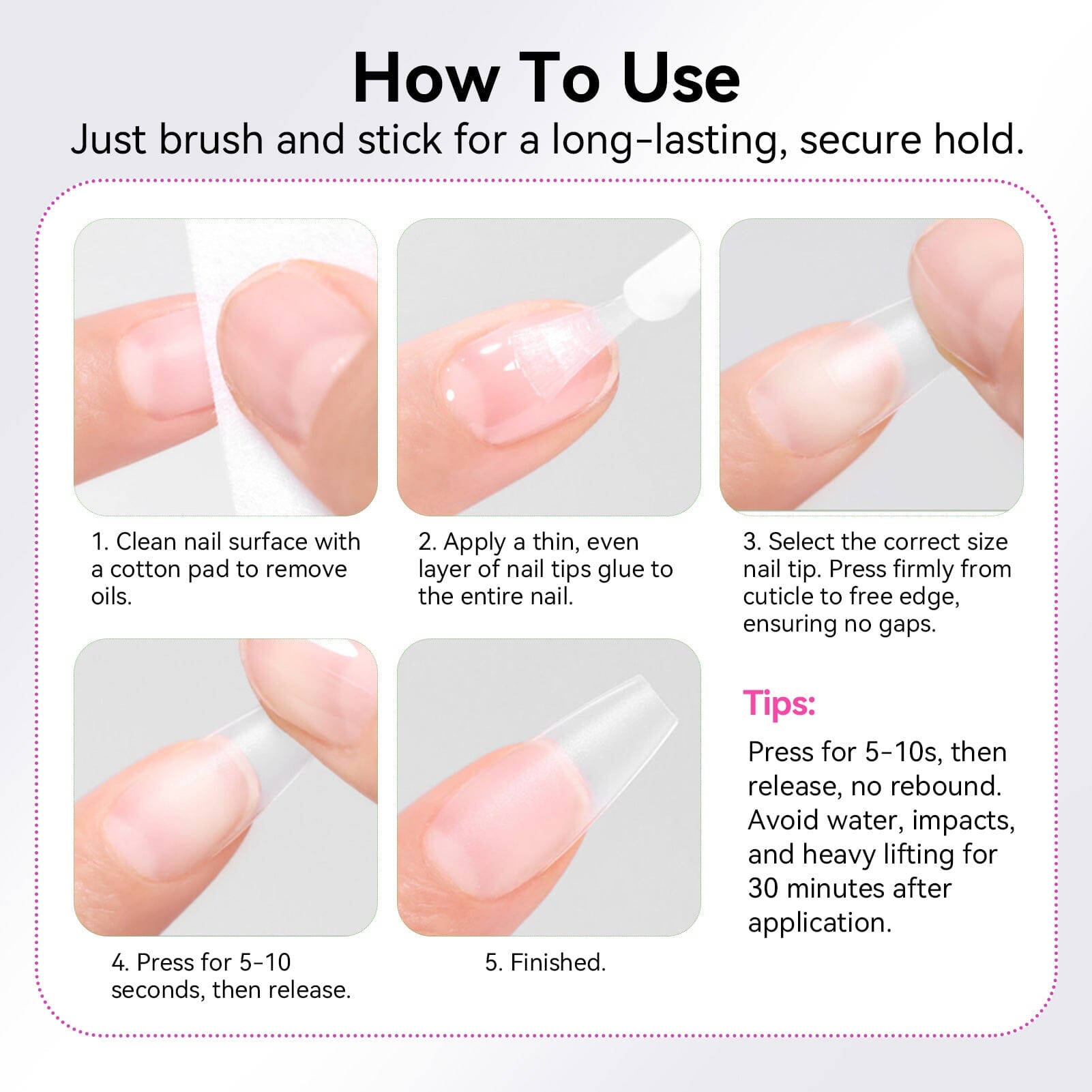 Nail Tips Glue Fast Air Dry 7ml Nail Tips BORN PRETTY 