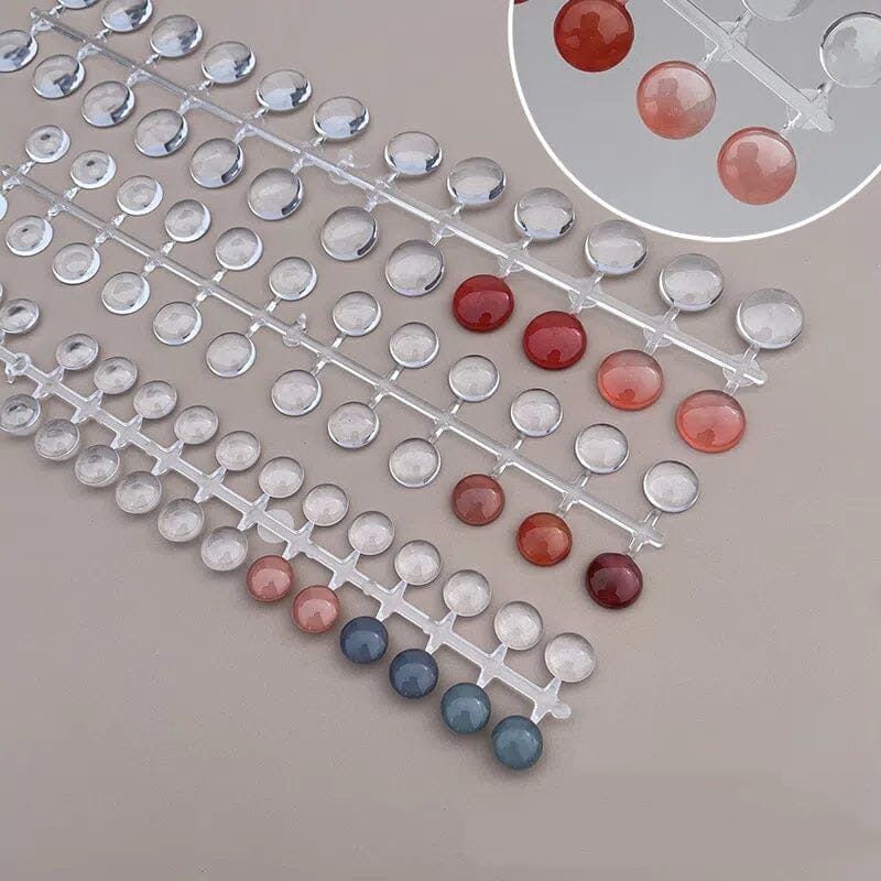 120pcs Round Transparent Display False Nail Tips Nail Tips No Brand 