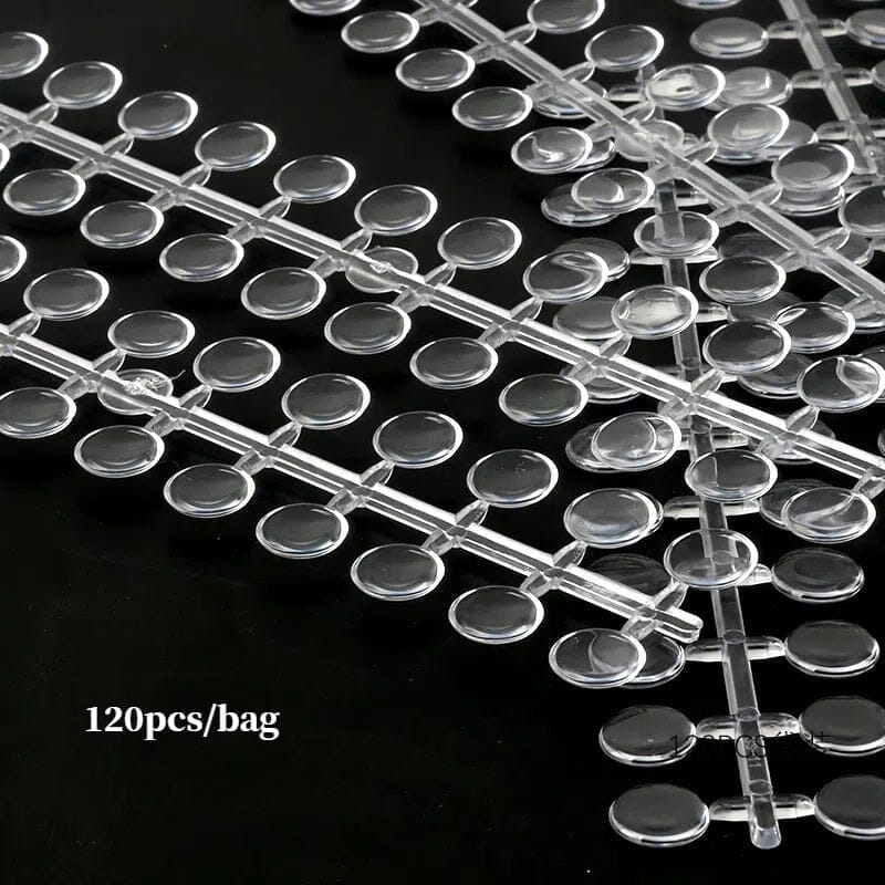 120pcs Round Transparent Display False Nail Tips Nail Tips No Brand 