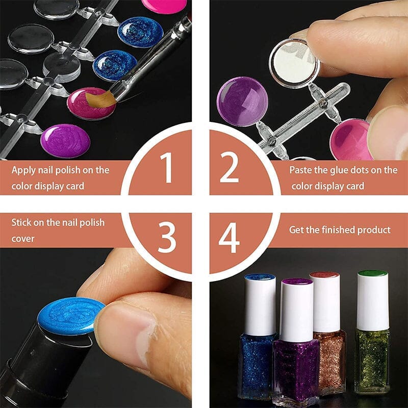 120pcs Round Natural Display False Nail Tips Nail Tips No Brand 