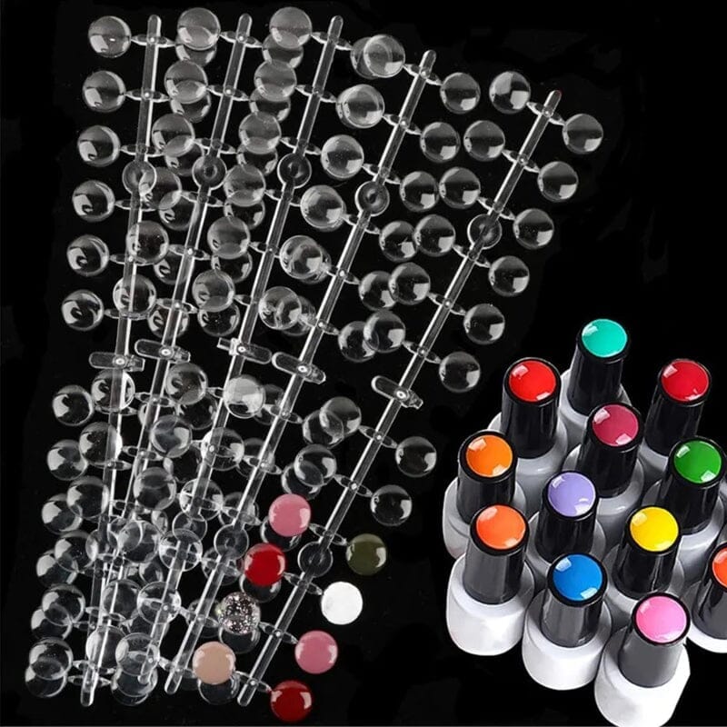 120pcs Round Transparent Display False Nail Tips Nail Tips No Brand 