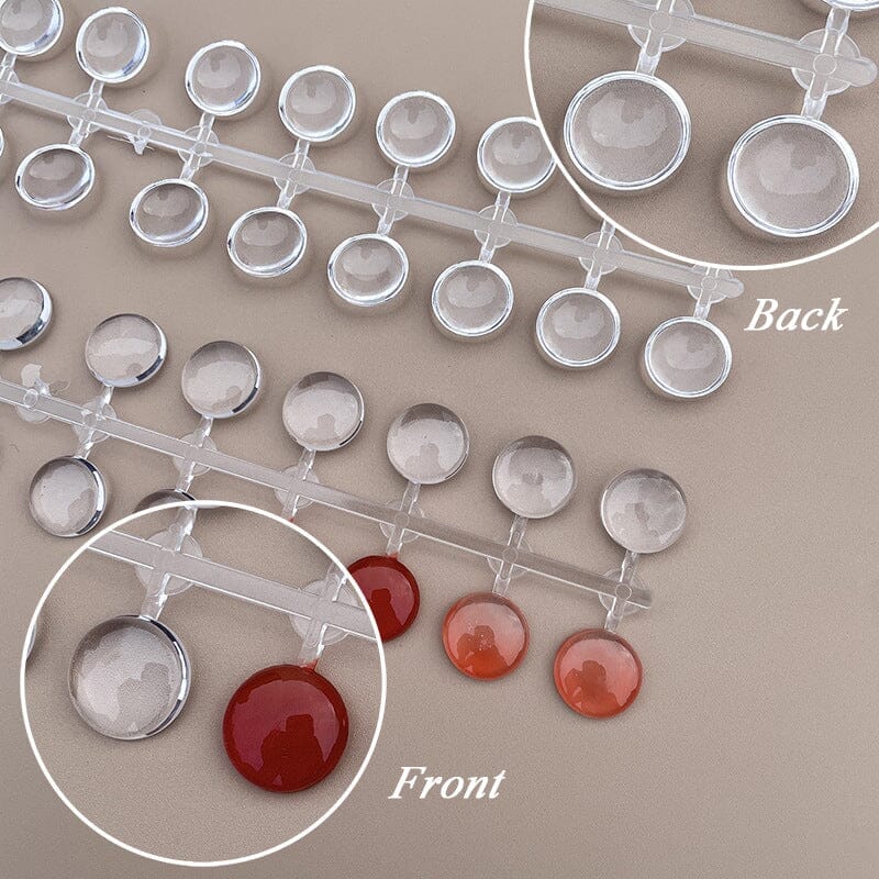 120pcs Round Transparent Display False Nail Tips Nail Tips No Brand 