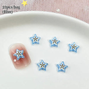 10pcs Starfruit Plastic Nail Art Decorations Clearance No Brand 09 