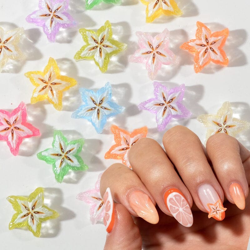 10pcs Starfruit Plastic Nail Art Decorations Clearance No Brand 