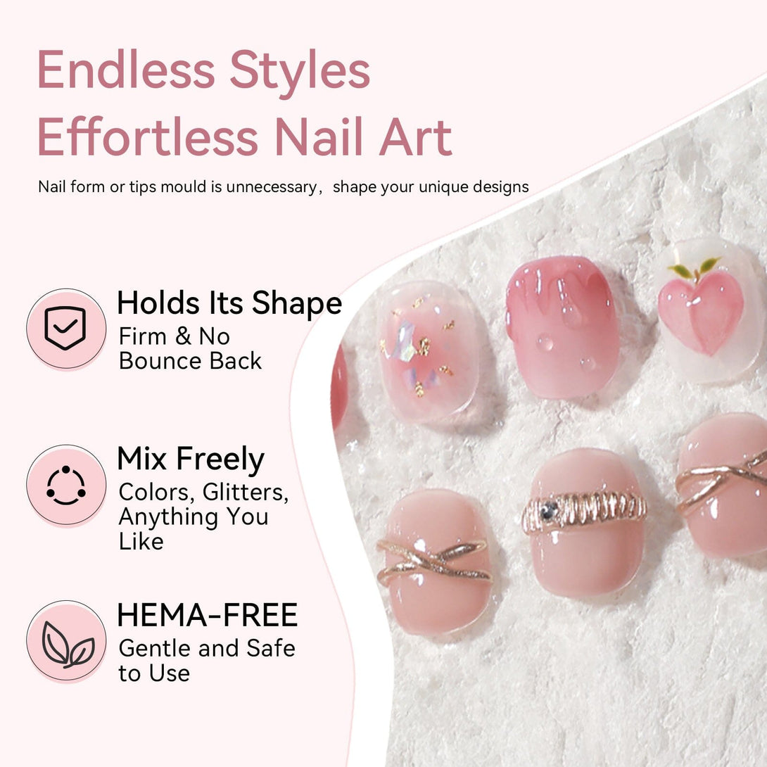 Clear 60g Non Stick Hand Extension Nail Kit #01 Extension Nail Gel BORN PRETTY 