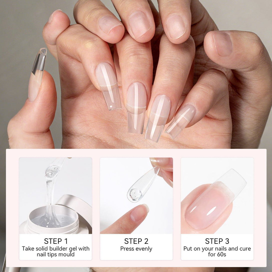 Clear 60g Non Stick Hand Extension Nail Kit #02 Extension Nail Gel BORN PRETTY 