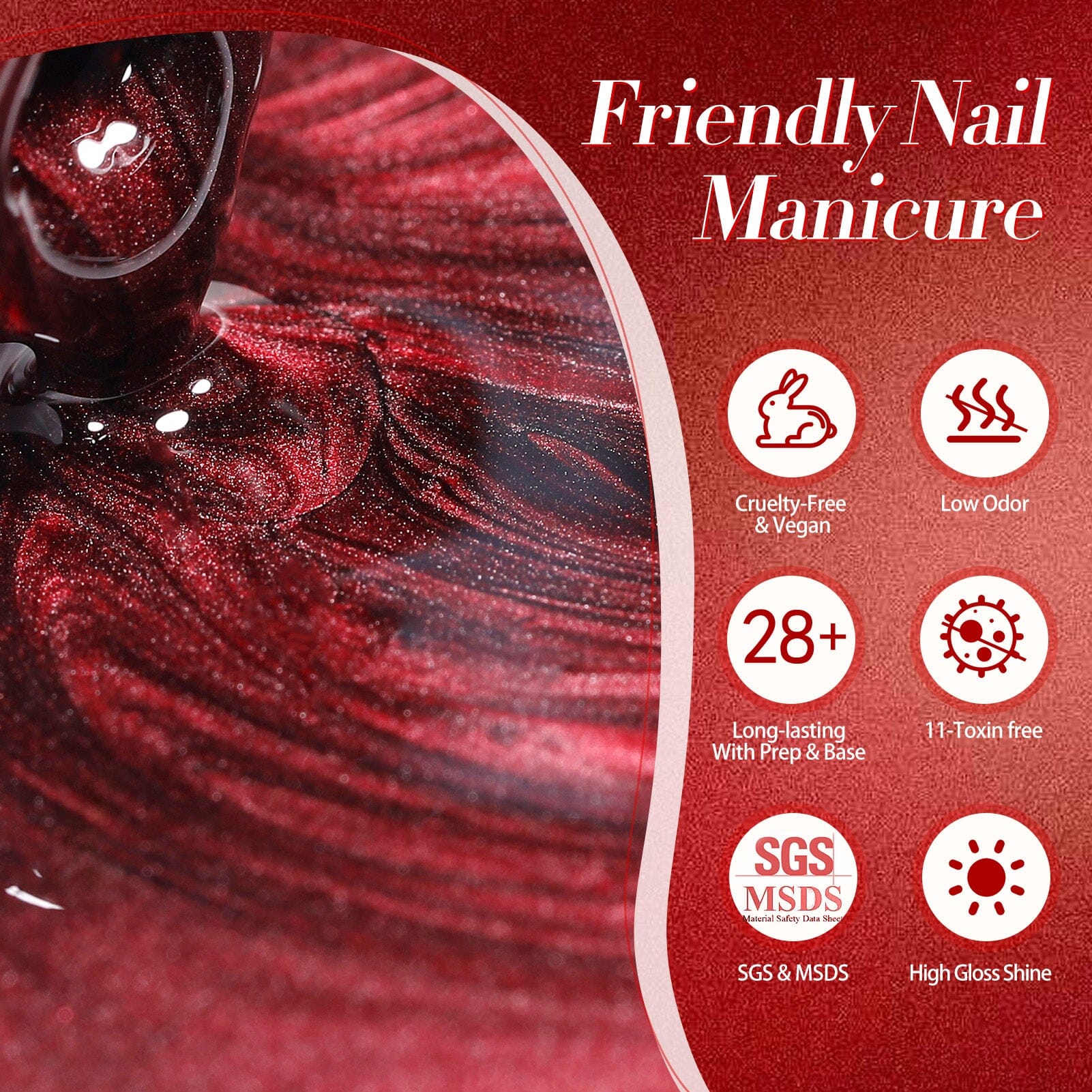 Glass Cat Magnetic Gel Polish MY153 Wishing Apple 15ml Gel Nail Polish BORN PRETTY 