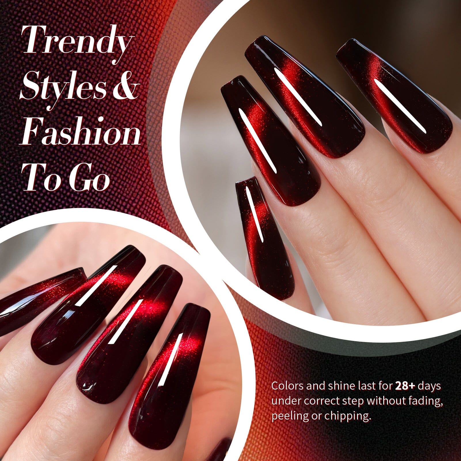 Crystal Cat Magnetic Gel MY154 Red Spider Lily 15ml HEMA/TPO FREE Gel Nail Polish BORN PRETTY 